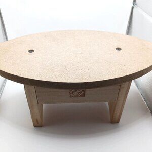 Wooden Dollhouse Oval Coffee Table 5"×9"×4" Doll Furniture Home Depot